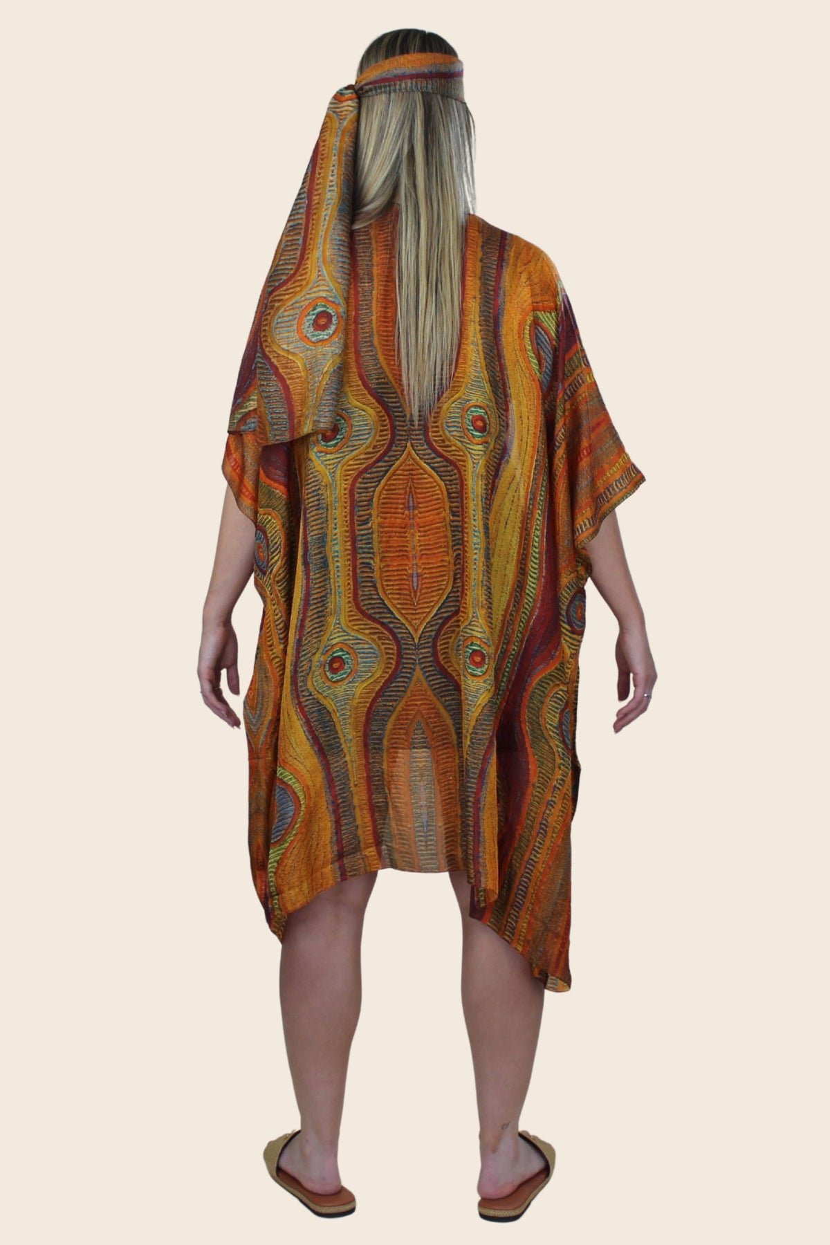 Koyiyoong (Campsite) Silk Kaftan